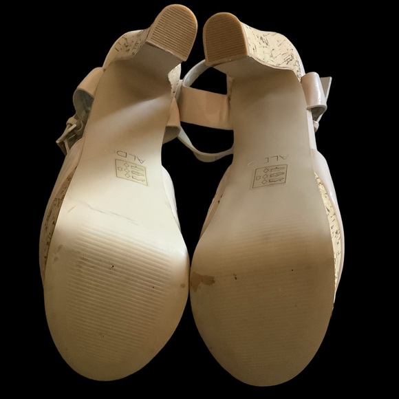 ALDO JESTER NUDE T-STRAP PLATFORM HIGH HEELS/ Size 7.5 - Picture 6 of 15